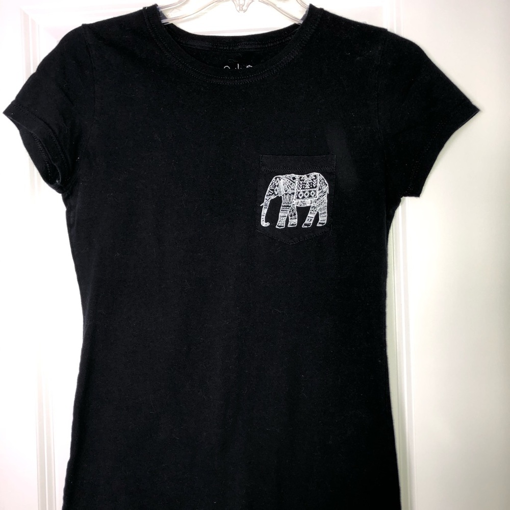Black tee shirt with pocket